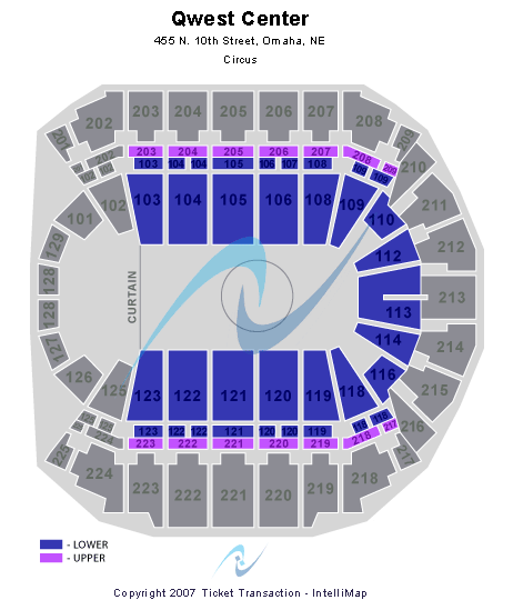 CenturyLink Center Omaha (Formerly Qwest Center) Seating Chart